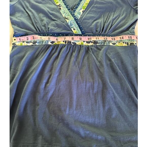 Boden Empire Waist Blue top sz 12 -‎ runs small - Picture 5 of 8